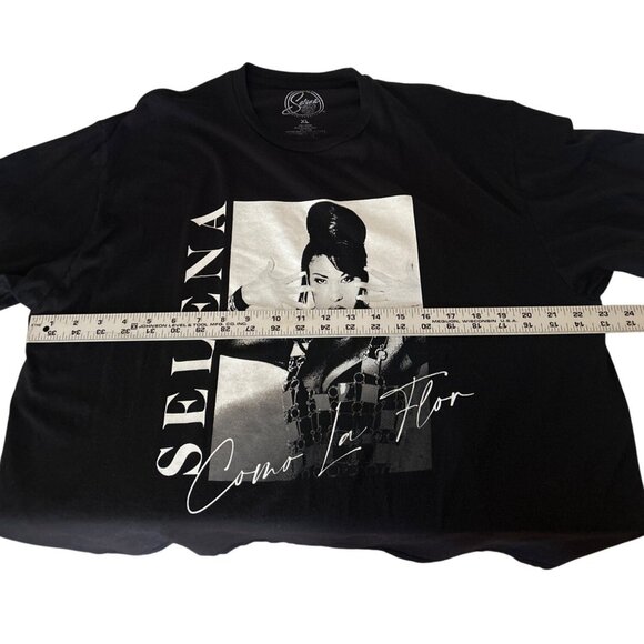 Selena "Como La Flor" Black Graphic T-Shirt XL 100% Cotton Unisex Music Apparel - Picture 5 of 7